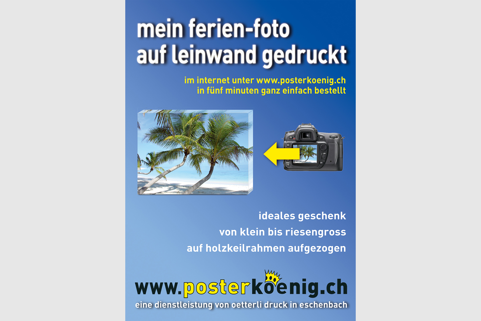 Der erste Flyer von www.posterkoenig.ch